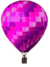 pink purple hot air balloon animated gif