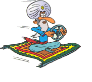 man turban driving magic carpet animated gif