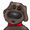 brown dog head and shoulders animated gif