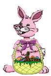 easter bunny with a basket animated gif