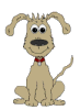 gromit like dog seems relieved animated gif