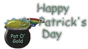 happy st patricks day with pot o gold under the rainbow animated jpg