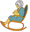 granny rocker with pet animated gif