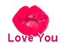 red lips kiss and say love you animated gif
