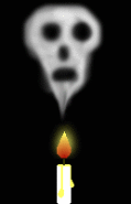 ghostly face smoke from candle flame animated gif