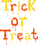 trick or treat written blood animated gif