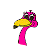 happy flamingo animated gif