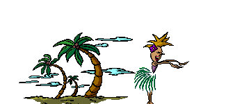 island hula with palm trees animated gif