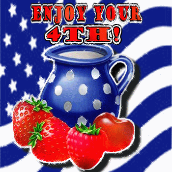 Enjoy your 4th strawberries and cream animated gif