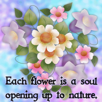 each flower is a soul opening up to nature animated gif