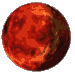 rotating spinning red planet Jupiter or Mars animated gif