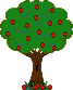 apple tree with red apples animated gif