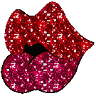plump red glitter lips animated gif