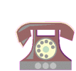 phone with rotary dial ringing animated gif