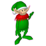 small elf waves his hand animated gif