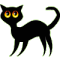 lucky black cat blinks eyes animated gif