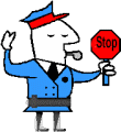 traffic cop policeman says stop go animated gif